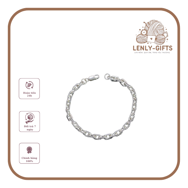những mẫu lắc tay bạc nam đẹp-tròn trơn