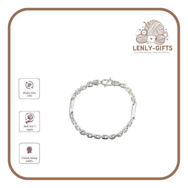 những mẫu lắc tay bạc nam đẹp-tròn