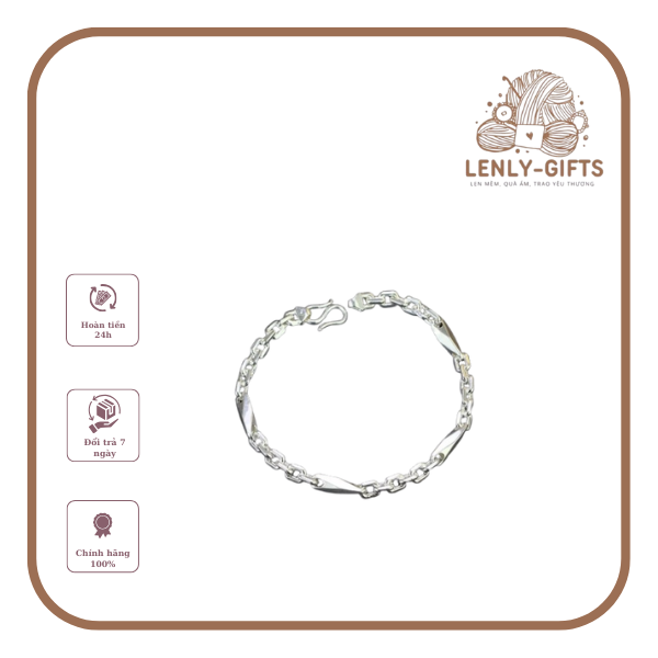 những mẫu lắc tay bạc nam đẹp-tròn xoắn