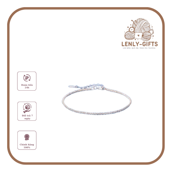 lắc tay bạc nữ giá bao nhiêu-vòng đính đá mảnh